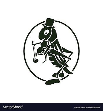 cute grasshopper logo design