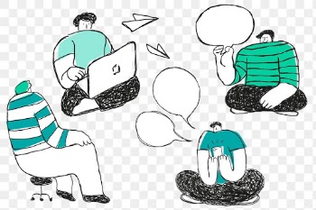 Cute green business transparent png cartoon icons set