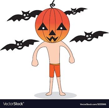 Cute Halloween character Pumpkin vector image