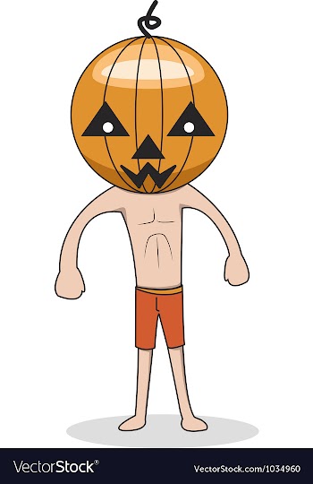 Cute Halloween character Pumpkin vector image