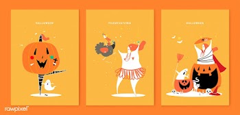 Cute Halloween day concept illustration | Free stock vector - 457335