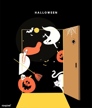 Cute Halloween day concept illustration | Free stock vector - 457345