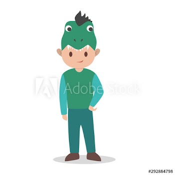 Cute halloween dinosaur or dragon costume for a child