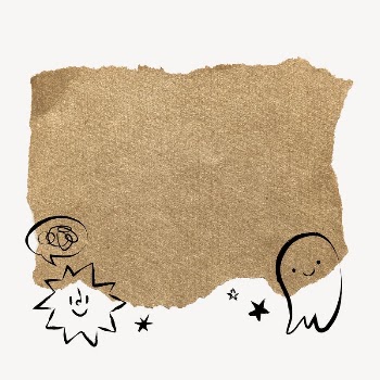 Cute Halloween doodle frame, ripped | Free Photo - rawpixel
