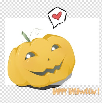 Cute Halloween Pumpkin, yellow pumpkin illustration transparent background PNG clipart