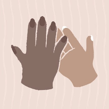 Cute hands sticker, mixed diverse | Free Vector Illustration - rawpixel