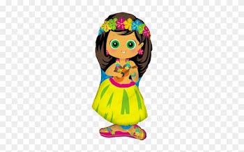 Cute Hawaiian Cliparts - Luau Girl