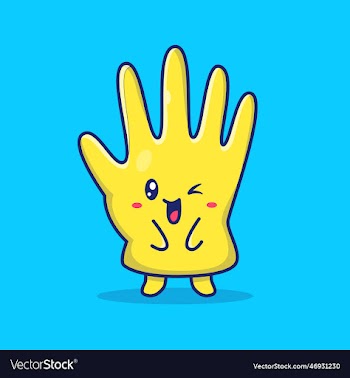 cute health glove cartoon