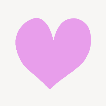 Cute heart collage element, pink | Free Photo - rawpixel