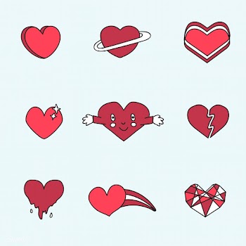 Cute heart design set | Free stock vector - 681630