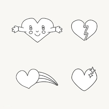 Cute heart design set | Free stock vector - 681638