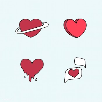 Cute heart design set | Free stock vector - 681640