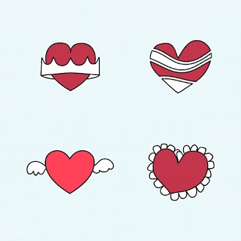Cute heart design set | Free stock vector - 681664
