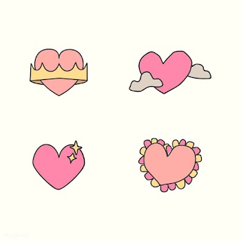 Cute heart design set | Free stock vector - 681677
