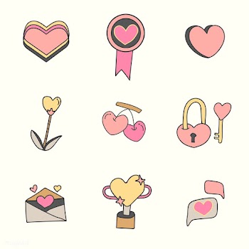 Cute heart design set | Free stock vector - 681680