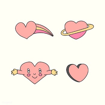 Cute heart design set | Free stock vector - 681687