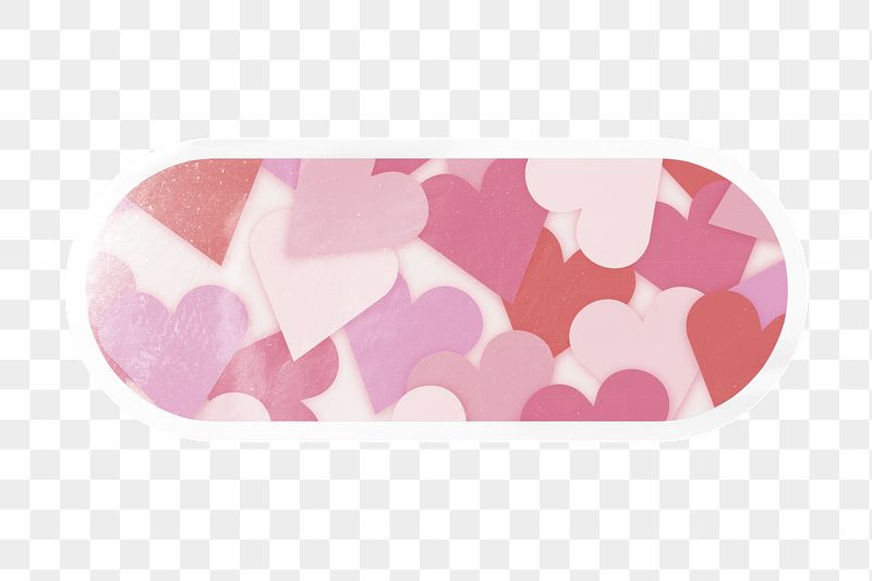 Cute heart png pattern, long | Free PNG - rawpixel