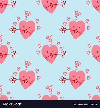 cute hearts seamless pattern design