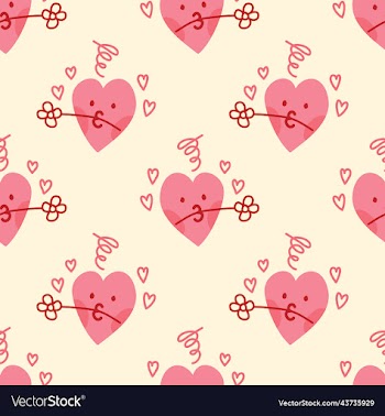 cute hearts seamless pattern design