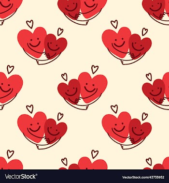 cute hearts seamless pattern design