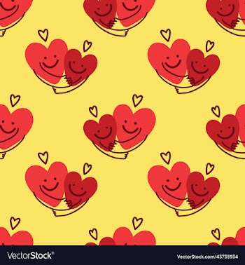 cute hearts seamless pattern design
