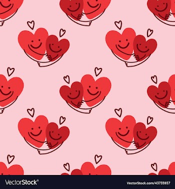 cute hearts seamless pattern design