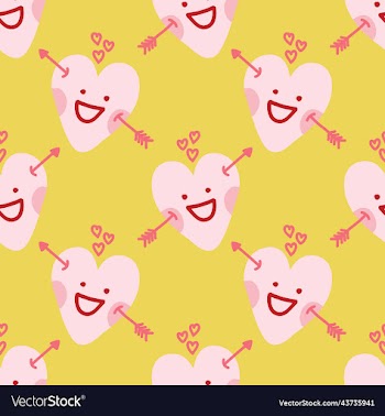 cute hearts seamless pattern design