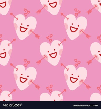 cute hearts seamless pattern design