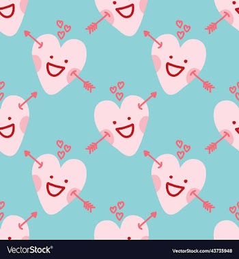 cute hearts seamless pattern design