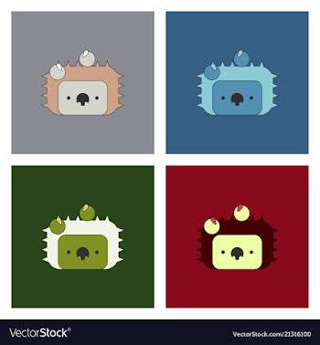 Cute hedgehog isolated on transparent background vector image