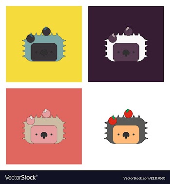 Cute hedgehog isolated on transparent background vector image