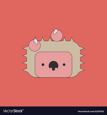 Cute hedgehog isolated on transparent background vector image