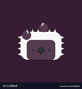 Cute hedgehog isolated on transparent background vector image