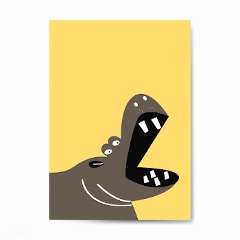 Cute hippopotamus cartoon vector design | Free stock vector - 477137