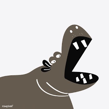 Cute hippopotamus cartoon vector design | Free stock vector - 477155