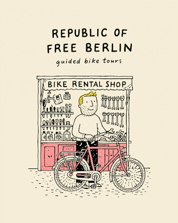 Cute Illustrated Mechanic at Bike Rental Shop