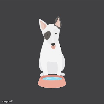 Cute illustration of a bull terrier dog | Free stock vector - 60586