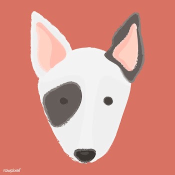 Cute illustration of a bull terrier dog | Free stock vector - 60667