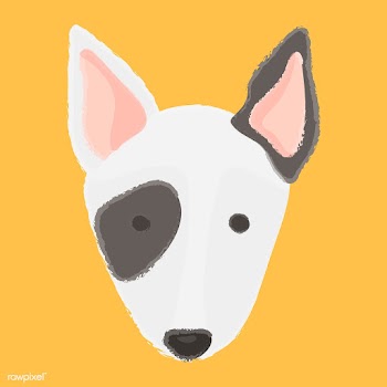 Cute illustration of a bull terrier dog | Free stock vector - 60706