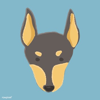 Cute illustration of a doberman dog | Free stock vector - 60407