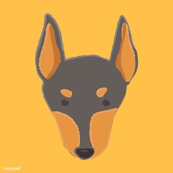 Cute illustration of a doberman dog | Free stock vector - 60408