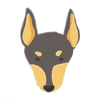 Cute illustration of a doberman dog | Free stock vector - 60470