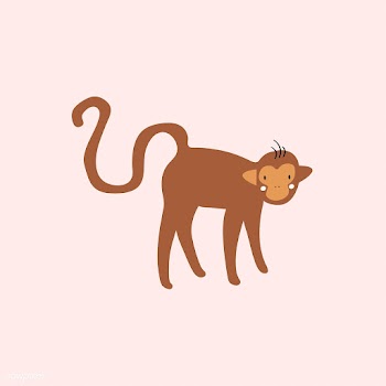 Cute illustration of a monkey | Free stock vector - 462128
