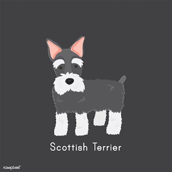 Cute illustration of a scottish terrier dog | Free stock vector - 60428