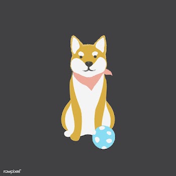 Cute illustration of a shiba inu dog | Free stock vector - 60590