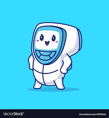 cute infrared thermometer cartoon