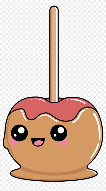 Cute Kawaii Apple Caramel Stick Red Fruit Sweet Food - Cute Kawaii Gif Food