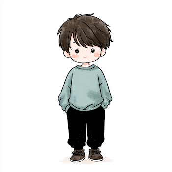 Cute Kawaii Boy Illustration