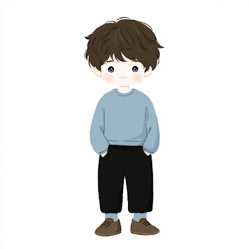 Cute Kawaii Boy Illustration