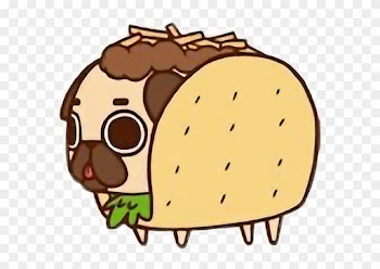 Cute Kawaii Pug Chibi Food Tacofreetoedit - Puglie Pug Taco